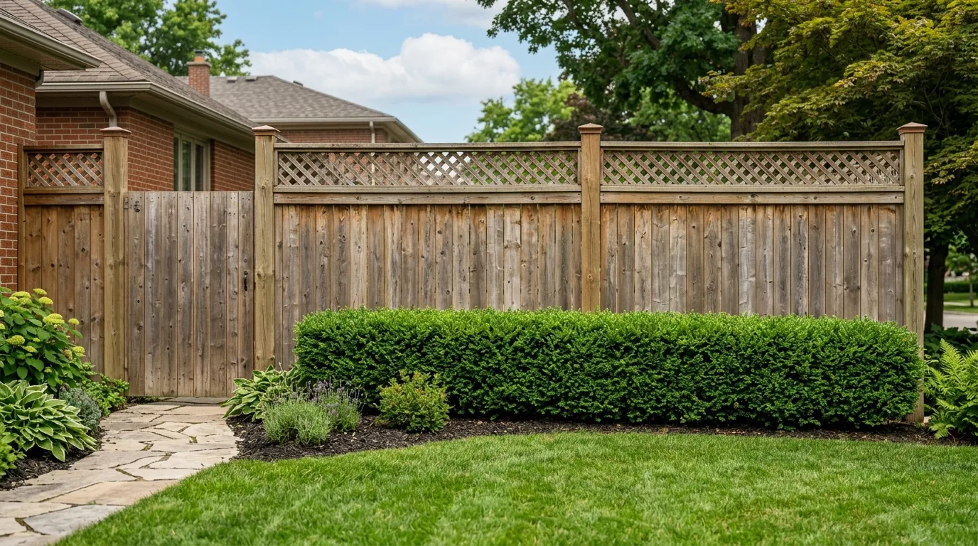 Decorative Metal Fence With Planting Border